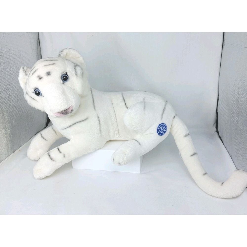 Ringling Brothers Circus THE‎ GREATEST SHOW ON EARTH Stuffed White Tiger 8"x20"